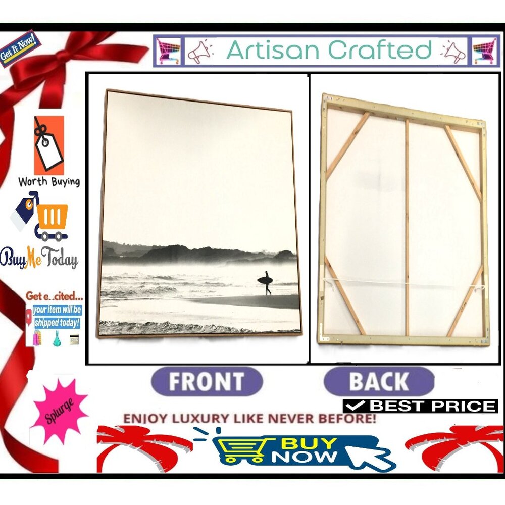 ✅ CANVAS PRINT Gallery ➕🆒 WALL ART Morning Surf FRAME ARTWORK 🟢💸BUY NOW‼️🟢